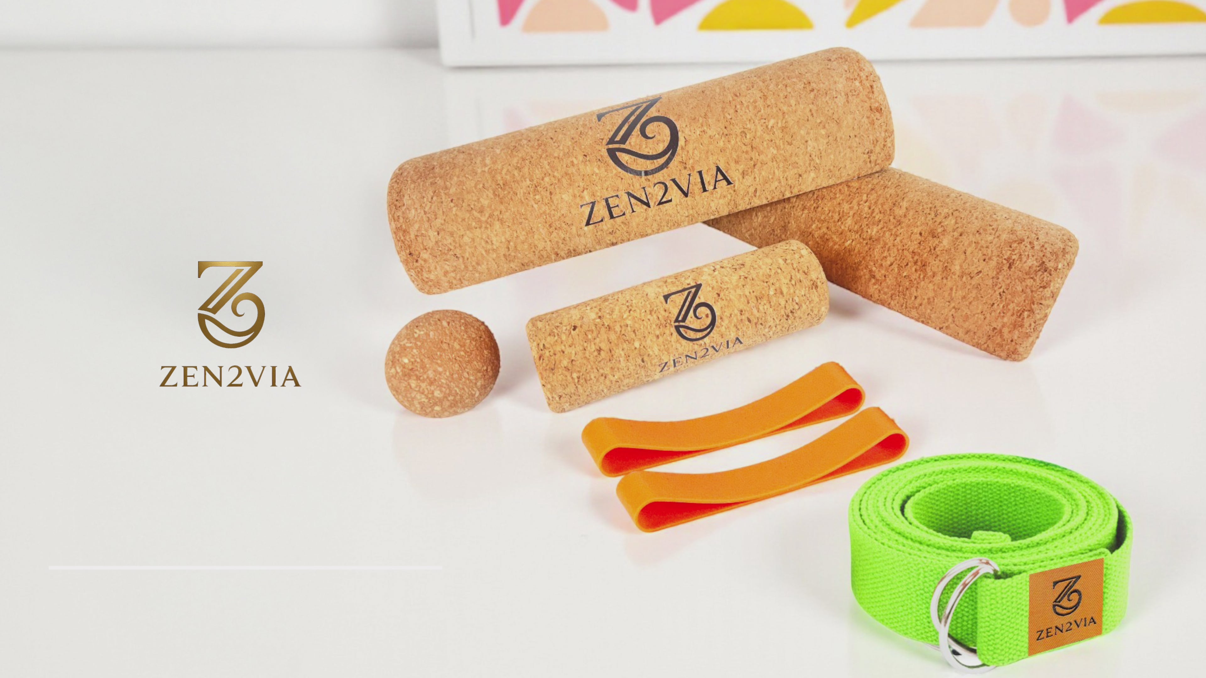 Cork Balance Board & Foot Recovery Kit | ZEN2VIA 7-Piece Set